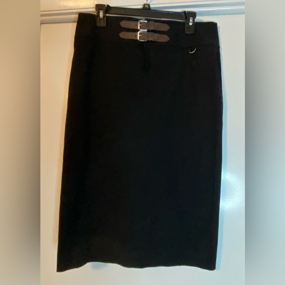 LAUREN Ralph Lauren Size 8 Cotton Blend Equestrian Midi Pencil Skirt